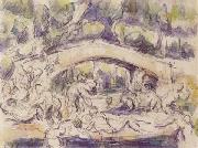 Bathers Beneath a Bridge Paul Cezanne